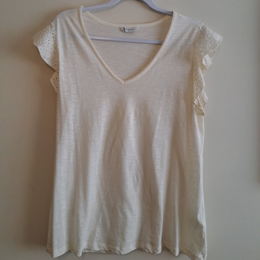 Denver Hayes Women's Eylet Cap Sleeve T-shirt